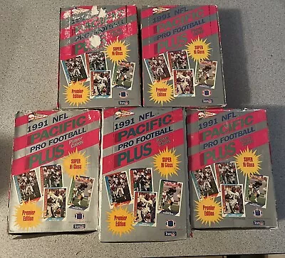 Pacific 1991 NFL Pro Football Plus Player Cards Box 300 + Packs New Unopened • $59.99