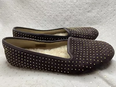 UGG Alloway Size 8 Studded Brown Loafers Shoes Slip On Flats. Pre-owned • $26.97