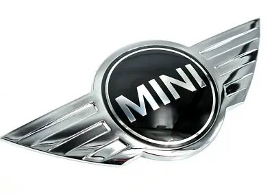 Black MINI Cooper CLUBMAN S FRONT HOOD Emblem Badge Stickers R50 R52 Gift • $11.99