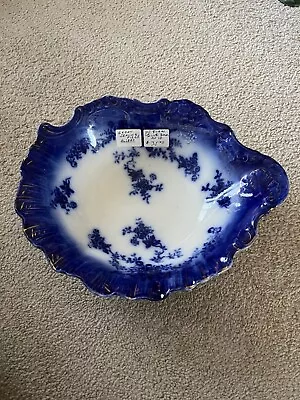 Flow Blue Labelle Bowl C. 1880 AS IS • $28