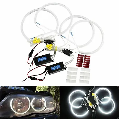 £22.80 • Buy BMW E46 3 Series Angel Eyes Light CCFL Halo Rings Non-Projector Lamps White New