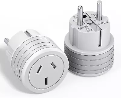 HEYMIX EU Travel Adapter 2-Pack AU To EU Universal Travel Plug EU To AUS Inter • $21.35