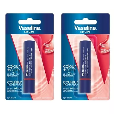 2X VASELINE Lip Therapy Colour + Care Kissing Red 3g • $29