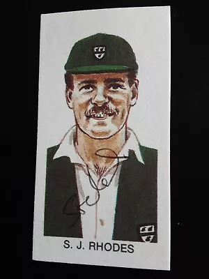 £3.99 • Buy STEVE RHODES (Worcestershire) Signed CPS 1990 County Cricketers Trading Card