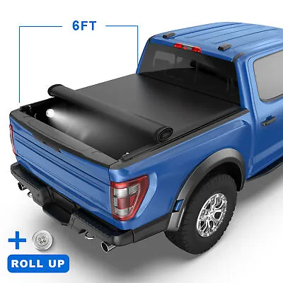 6FT Truck Bed Soft Tonneau Cover Roll-Up For 1994-2003 Chevy S10 GMC Sonoma S15 • $135.79