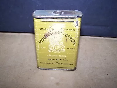 Vintage  Cigarette Tin Phillip Morris Co. Tobacco Tin • $19.95