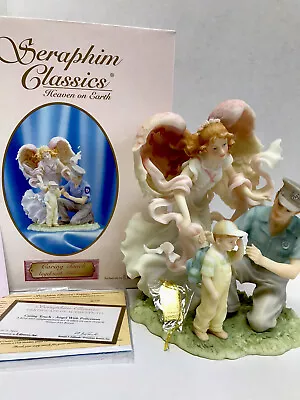 $21.94 • Buy Seraphim Classics Caring Touch Angel With Policeman Heaven On Earth 2000 Gift