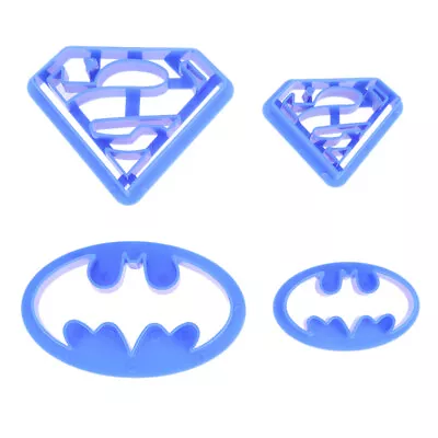 £3.23 • Buy 4 Pcs Super Hero Batman Superman Cookie Cutters Sugarcraft Cake Decoration