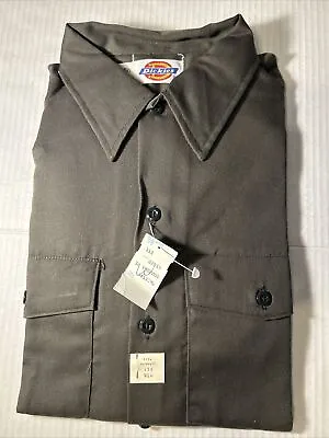 Vtg Dickies Long Sleeve Work Shirt Mens Button Up New Old Stock MADE IN USA • $16