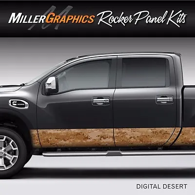 Digital Desert Camo Rocker Panel Graphic Decal Wrap Kit Truck SUV- 12  X 24 Feet • $74.95