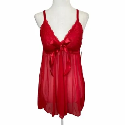 Tracy Red Lady Lingerie 2pc. Set Nightgown  • $15.99