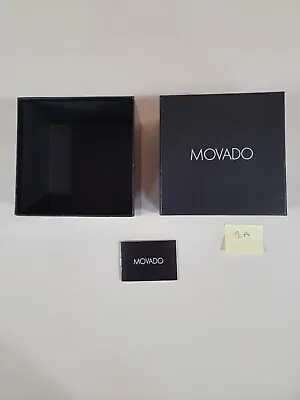 Movado Watch Display Box Empty 5 X5 X3.5' Black • $10