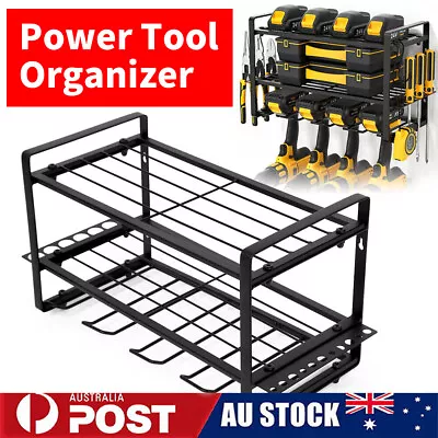 Power Tool Rack Organizer Storage Heavy Duty Drill Holder Wall Mount 3 Layers AU • $29.99