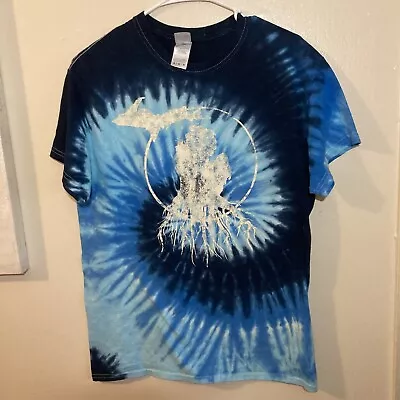 Colortone Men’s Tie Dye Shirt Authentic Rooted In Michigan Short Sleeve Medium • $9