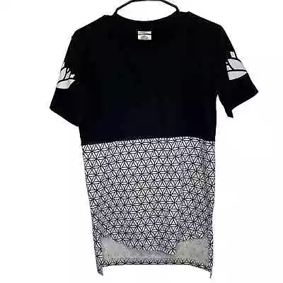Eundian Sacred Geometry Tunic T-shirt Black White Lotus Unisex • $19.99