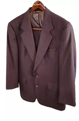 Austin Reed Suit Black Chalk Stripe 40S Wool Business Suit Jacket And Pants • $29.99