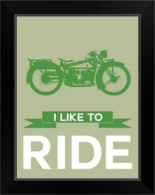 Minimalist Motorcycle II Black Framed Wall Art Print Motorcycle Home Decor • $89.99