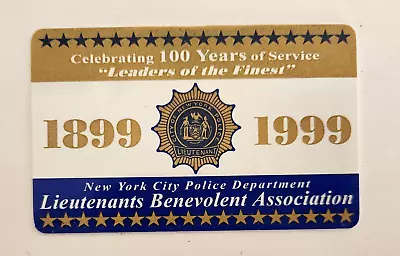 Vintage 1999 LBA Lieutenant Union PBA Card NYPD New York City Police 100th ANN • $9.99