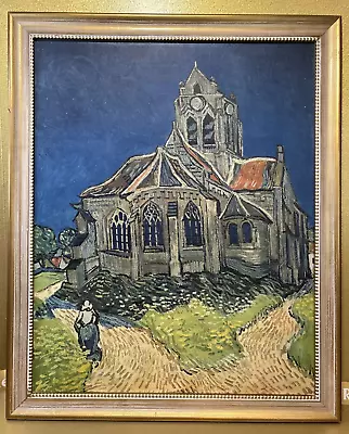 Vintage Van Gogh The Church In Auvers-sur-Oise 1890 Framed Print Art Classic • $80.99