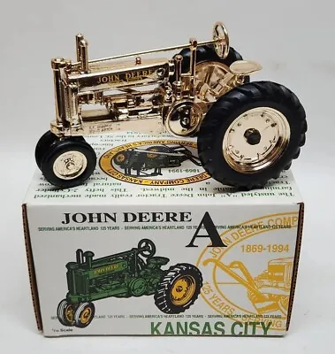 John Deere Model A Tractor Kansas City Gold / Chrome Edition By Ertl 1/16 Scale • $328