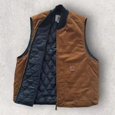 Men’s Carhartt Up-Cycled/Reworked Lightweight Gilet - Camel Brown - S/M • £45