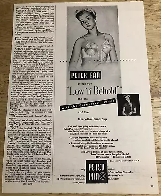 1949 PETER PAN BRA / DURA-GLOSS NAIL POLISH - Vintage Magazine Page Clipping • $5.59