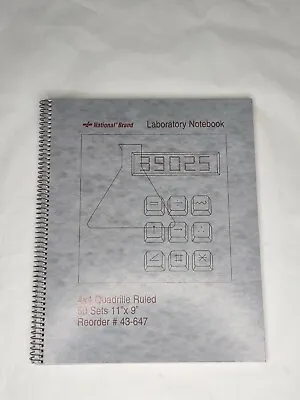 National Brand Laboratory Notebook 4x4 Quadrille Ruled 50 Sets 11 X9  43-647 • $14.39