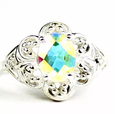 MERCURY MIST TOPAZ Sterling Silver Ladies Ring -Handmade • SR125 • $93.99