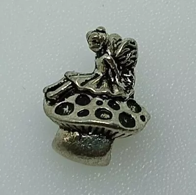 Fairy On Toadstool Charm Bead Bracelet Gift Silver Bead Slide UK Seller • £3.30