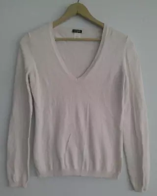 J. Crew Women's Cotton Cashmere Blend Soft Pink Cream V Neck Sweater Size XS • $25.65