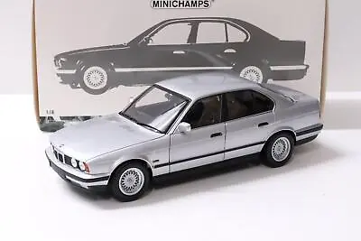 $236 • Buy 1:18 Minichamps BMW 535i E34 Limousine 1988 Silver Metallic