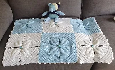 ***Hand Knitted Baby Blanket*** • £12.99