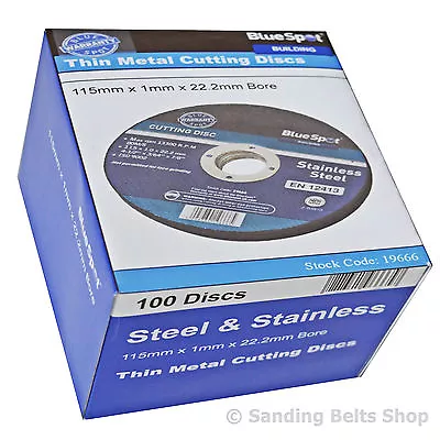 115mm 4.5  Ultra Thin Metal  Cutting Disc 4 1/2  Steel & Stainless Bluespot 1mm • £2.49