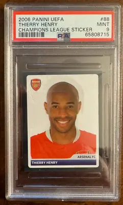 2006 Panini UEFA Champions League Sticker #88 THIERRY HENRY PSA 9 NM • $69.99