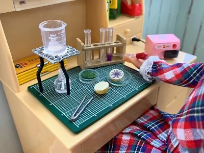 Barbie Size Re-ment Elementary School Kid Chemistry Set • $34