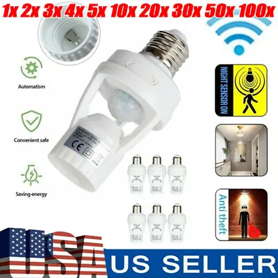 Infrared PIR Motion Sensor E27 LED Light Lamp Bulb Holder Socket Switch 110/220V • $245.79