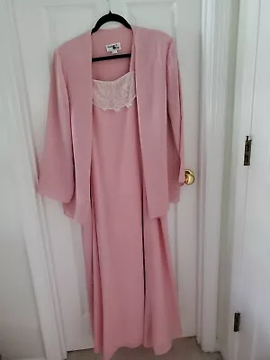 Mother Of The Bride 2 Piece Pink Formal Maxi Dress & Jacket Plus Size 18/1x • $45