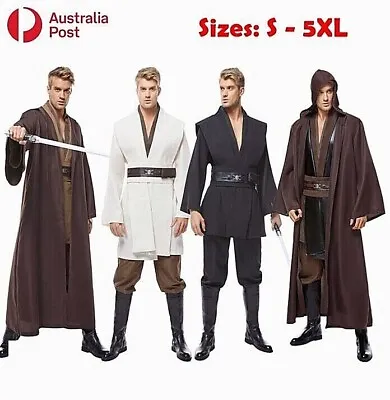 Star Wars Costume Obi Wan Kenobi Jedi Knight Master Adults Cloak Suit Halloween • $66.98