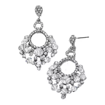 Chandelier Earrings Diamante Crystal Rhinestone Prom Bridal Party Jewellery 369 • £8.99