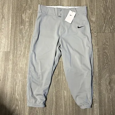 Nike Vapor Baseball Knicker Pants Men’s Gray Size Small BQ6432-052 • $19.99