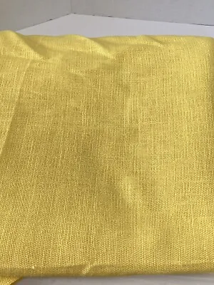 Linen Vintage Polyester Burlap Fabric Yellow 20  X 46” Wide • $9.40