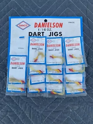 Vintage Display Card Of Danileson 1/4 Oz Dart Jigs - Country Store Display!! • $19.99