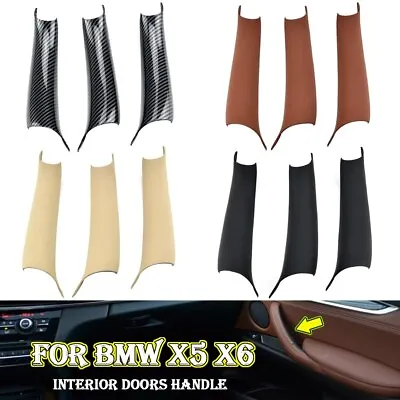 $36.35 • Buy 3Pcs Interior Door Handle Pull Protective Cover For BMW X5 F15 X6 F16 2014~2018