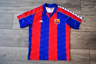 Kids Size 12y Barcelona Home Football Shirt 1992-1995 Vintage Kersey Kappa 90s • $19.99