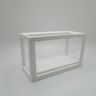 Dollhouse Miniature Wood White Short Display Case With Open Back T5677 • $10.79