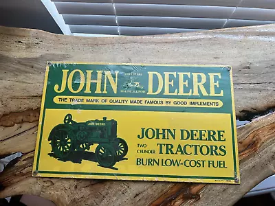 Vintage John Deere Tractors Advertising Sign Ande Rooney Porcelain 1995 Usa • $20