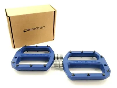 Burgtec MK4 Composite Flat Mountain Bike Pedals Deep Blue • $51.84