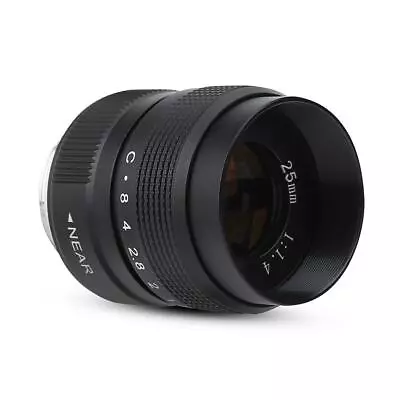 25mm F/1.4 Lens + C-m4/3 Adapter + Macro For EPL5 EPM3 EPL7 OM-D • £25.49