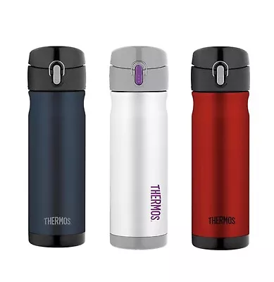 NEW Thermos S/Steel Vacuum Insulated Commuter Bottles 470ml Red Blue White • $33.99