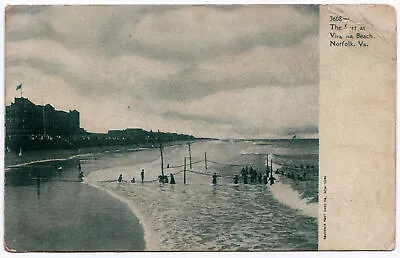 1901-1907 Norfolk VA The Surf At Virginia Beach Bathers Old Undivided Postcard • $6.99